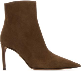 Dolce & Gabbana Womens Suede Ankle Boot Brown
