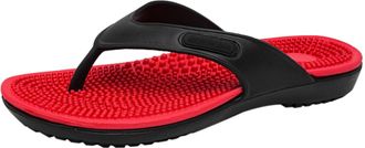 Generic New Summer Massage Flip Flops; Mens Shoes Big Size Summer Breathable Beach Shoes; Outdoor Casual Sandals Slippers Mens Pool Flip Flops (Red, 8)