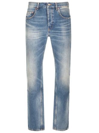 Saint Laurent Straight Leg Jeans Blu-Uomo