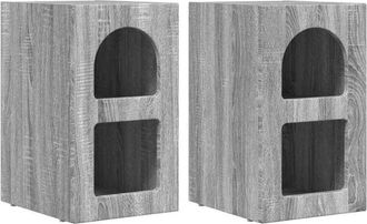 vidaXL Bedside Table 2 pcs Grey Sonoma 29.5 x 35 x 50 cm vidaXL