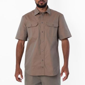 Burberry Equestrian Knight Motif Cotton Poplin Shirt, Size X-Small