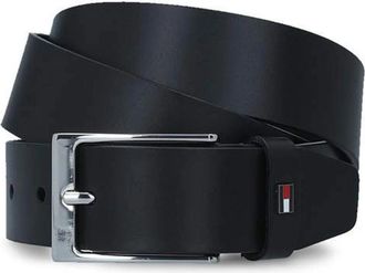 Tommy Hilfiger Layton Riem - Heren - Riemen - Zwart - 80 CM - Leer - Accessoires
