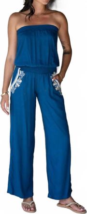 Skemo Coral Reef Jumpsuit In Indigo