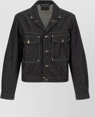 Christophe Lemaire denim style trucker jacket chest pockets