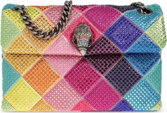 Kurt Geiger Borsa a spalla Kensington media con cristalli - Rosa