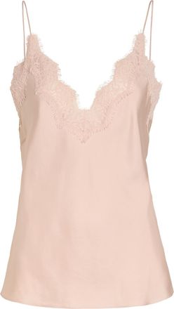 R&oacute;he Lace-trim Silk Camisole top - Rose - 34 (UK6 / XS)