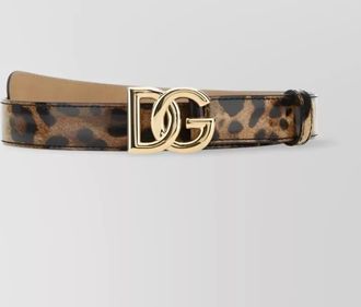 Dolce & Gabbana KIM DOLCE&GABBANA leopard-print logo belt