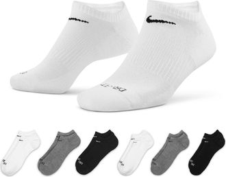 Nike Mens Everyday Plus Cushioned Training No-Show Socks (6 Pairs) in Multicolor | SX6898-964