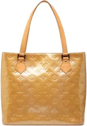 Louis Vuitton Pre-owned Houston - Dames - Vintage Shopper - Beige - ONE Size - Leer - Vintage