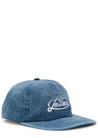 Les Deux Dad Logo-embroidered Washed Cotton cap - Navy - One Size