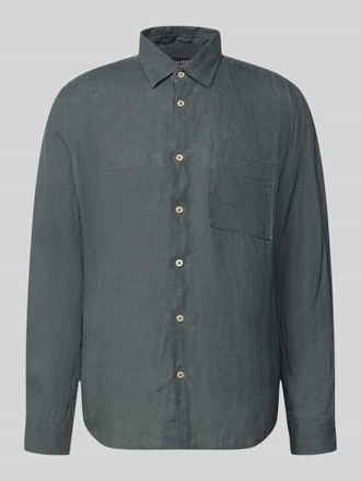 Marc O'Polo Regular Fit Freizeithemd aus reinem Leinen in Oliv, Gr&ouml;&szlig;e XXL