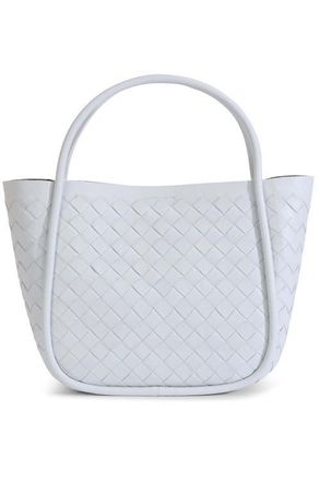 FURNIQ Portland Woven Leather Top Handle Bag in White at Nordstrom