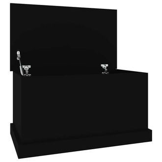 vidaXL Ba&uacute;l De Almacenaje Madera Contrachapada Negro 70x40x38 Cm Vidaxl