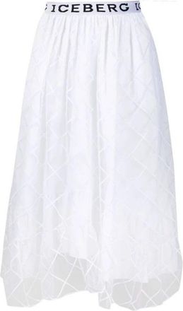 Iceberg Stijlvolle Rok voor Vrouwen - Dames - Midirokken - Wit - 2XL - Rokken
