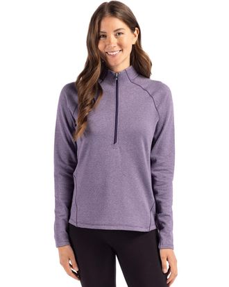 Cutter & Buck Peshastin Fleece Recycled Womens Half Zip Pullover