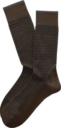 Marcoliani Calze Mousse a righe in Modal - - Underwear - Uomo - Marrone - ONE SIZE