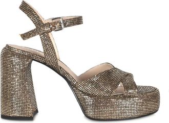 Elena Iachi Elegante Sandalen met Hoge Hak - Dames - Sandalen met hakken - Beige - 36 EU - Schoenen