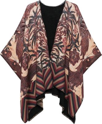 Pierre-Louis Mascia Wool Printed Poncho