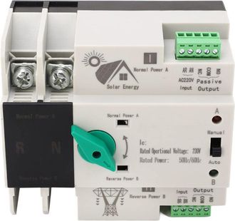 OEM Interruptor De Transferencia De Potencia Dual Autom&aacute;tico, Temporizador Resistente Al Envejecimiento, Mini Controlador De Interruptor De Fuente De Alim