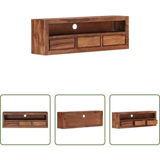 vidaXL vidaXL Credenza in legno massello - Mobile Porta TV 120x30x40 cm in Legno Massello di Acacia