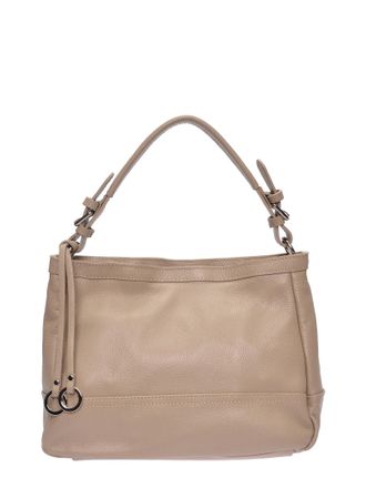 Roberta M Beige Rundleer Tas