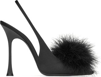 Saint Laurent Zwarte leren sandalen - Dames - Pumps - Zwart - 37 EU - Leer - Schoenen