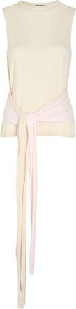 J.W.Anderson Waist Tie Cotton and Cashmere-blend Tank top - Ivory - S (UK8-10 / S)