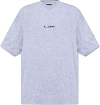 Balenciaga T-shirt met logo - Heren - T-shirts - Grijs - XL - Katoen - Tops