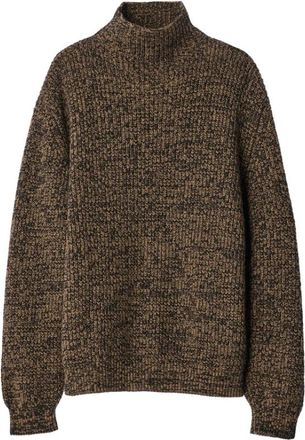 Christophe Lemaire Pullover met hoge hals - Heren - Coltruien - Bruin - XL - Truien & Vesten