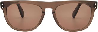 Ferragamo Salvatore Ferragamo Brown Browline Mens Sunglasses SF1111S 232 55