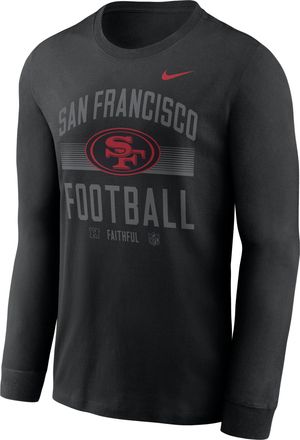 Nike San Francisco 49ers Essential Nike Mens Dri-FIT NFL Long-Sleeve T-Shirt in Black | NKAC00A9B-CWK