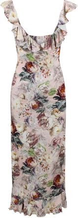 Alice & Olivia Alice + Olivia, Midi Dresses, female, Multicolor, Size: 2XS Floral midi dress