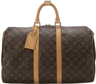 Louis Vuitton Brown Monogram Canvas Keepall 45 (Authentic Pre-Loved)