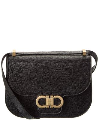 Ferragamo Ferragamo Gancini Leather Shoulder Bag