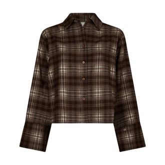 Neo Noir Jaylin Flannel Check Shirt - Blouses & Shirts - Mujer - Marr&oacute;n - 2XL