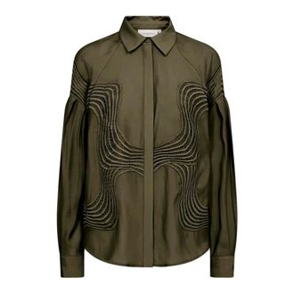 Copenhagen Muse Overhemden, Dames, Groen, XL, Blouses & Shirts