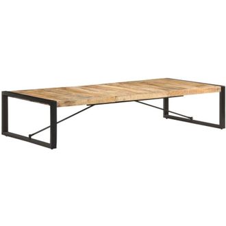 vidaXL Mesa De Centro De Madera De Mango Rugosa 180x90x40 Cm Vidaxl