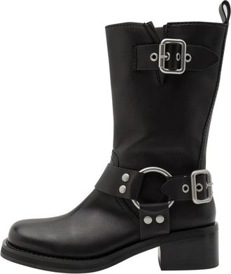 Steve Madden stivali e stivaletti Pelle - Dames - Laarzen met Hak - Zwart - 37 1/2 EU - Leer - Schoenen
