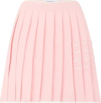 Thom Browne Pink Pleated Mini Skirt
