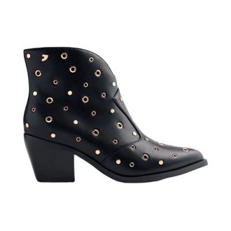 Gioseppo Schoenen, Dames, Zwart, 38 EU, Leer, Muskegon Enkelboot