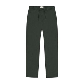 Les Deux Pantalones de traje entallados de espiguilla - Trousers - Hombre - Verde - W28