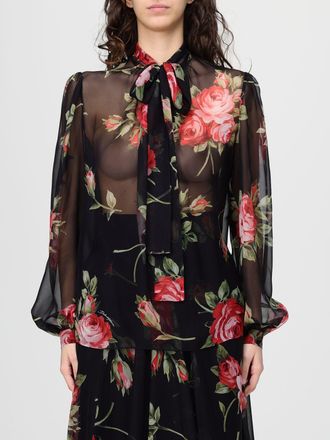 Dolce & Gabbana Floral Print Silk Blouse