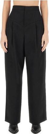 Isabel Marant Staya Trousers - female - Isabel Marant - Wide Trousers - Black - XS - Trousers