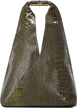 Maison Margiela Nieuwe Japanse Tas - Dames - Handtassen - Groen - ONE Size - Leer - Tassen