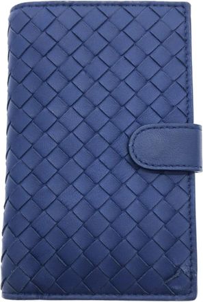 Bottega Veneta Intrecciato Blue Intrecciato Wallet (Bi-Fold) (Pre-Owned)