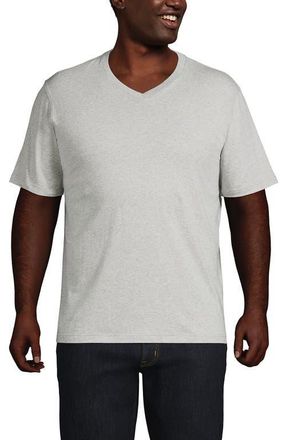 Lands End Super-T Short Sleeve V-Neck T-Shirt in Gray Heather at Nordstrom, Size Xx-Large