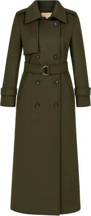 Michael Michael Kors Belted Wool Trench Coat - Brown