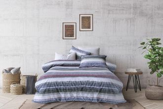 Blanc Avenue Juego de funda de edred&oacute;n 240x220 cm+ 2 FA 65x65 cm 100% algod&oacute;n