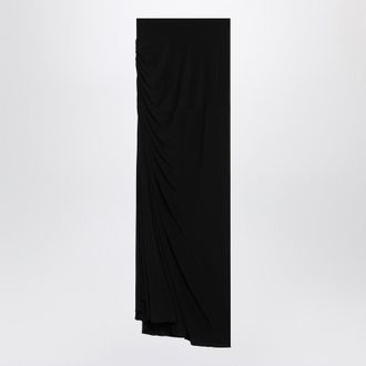 Alaia Long Draped Skirt In Jersey