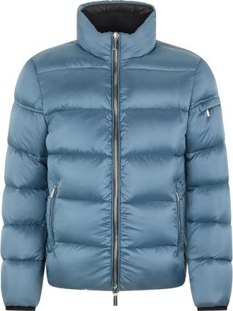 Moorer Gewatteerde Jas - Heren - Winterjassen - Blauw - M - Leer - Jassen